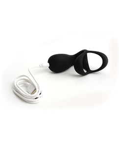 Anillo para el pene Versatile Vibe con control remoto - Negro para el placer