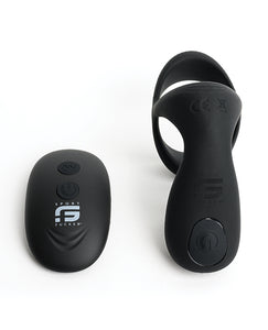 Versatile Vibe Cockring with Remote - Black for Pleasure