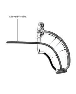 Cage de pénis en silicone transparent pour le sondage urétral et le plaisir