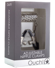 Load image into Gallery viewer, Adjustable Stainless Steel Nipple Clamps with Chain by Ouch
