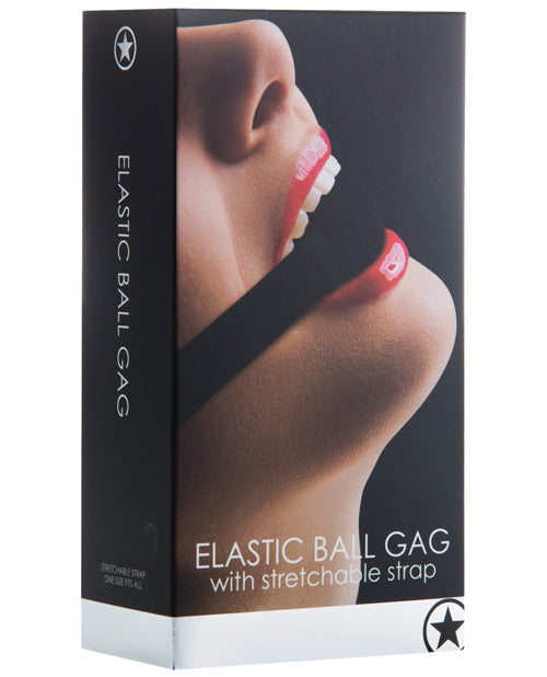 Ouch! Adjustable Elastic Ball Gag - Classic Black