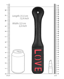 Ouch Love Læder Paddle - Sort