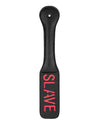 Reversible Slave Mark Paddle - Black Faux Leather