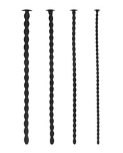 Load image into Gallery viewer, Advanced Silicone Spiral Urethral Sounding Plug Set - Black by OUCH!
