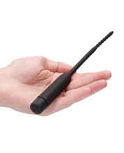 Load image into Gallery viewer, Silicone Vibrating Urethral Sounding Probe with Beaded Tip - Black
