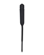 Load image into Gallery viewer, Silicone Vibrating Urethral Sounding Probe with Beaded Tip - Black
