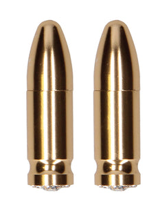 Pinces à mamelons magnétiques Diamond Bullet par Shots Ouch - Édition Argent