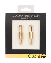 Load image into Gallery viewer, Silver Magnetic Nipple Clamps with Diamond Pin Design
