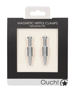 Silver Magnetic Nipple Clamps with Diamond Pin Design