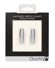 Load image into Gallery viewer, Magnetic Cylinder Nipple Clamps for Sensual Play - Silver
