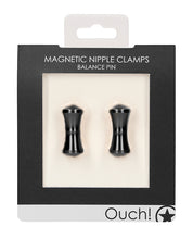 Load image into Gallery viewer, Magnetic Silver Nipple Clamps with Balance Pin by Shots Ouch
