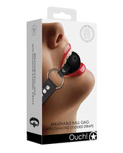 Load image into Gallery viewer, Diamond Studded Breathable Ball Gag - Black
