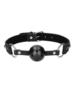 Diamond Studded Breathable Ball Gag - Black