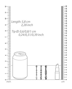 Metall Uretrala Ljudpluggar Set - 58mm Stimulator för Äventyrlig Lek