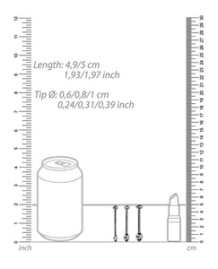 Juego de Tapones Metálicos para Sondeo Uretral - 49/50mm - Sensación Emocionante para Juegos Aventureros