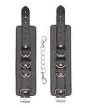 Load image into Gallery viewer, Versatile Black &amp; White Leather Hand Ankle Restraints by Ouch
