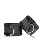 Load image into Gallery viewer, Versatile Black &amp; White Velcro Hand Ankle Cuffs by Ouch
