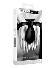 Load image into Gallery viewer, Satin Bondage Tie in Black &amp; White Tie Me Up Edition
