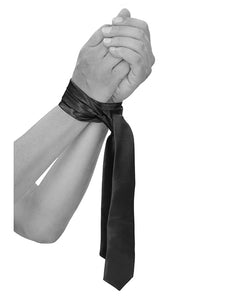 Satin Bondage Tie in Black & White Tie Me Up Edition