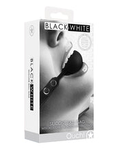 Load image into Gallery viewer, Ouch Black &amp; White Adjustable Silicone Ball Gag for Play
