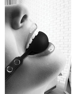 Ouch Black & White Adjustable Silicone Ball Gag for Play