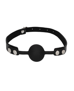 Ouch Black & White Adjustable Silicone Ball Gag for Play