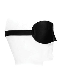 Sensational Satin Curvy Eye Mask in Black and White