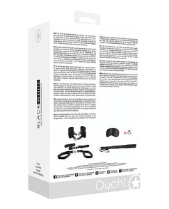 Black & White Bed Post Restraint Kit with Free Bonus Accessories