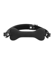 Load image into Gallery viewer, Silicone Bone Gag for Puppy Play in Black Color
