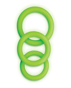 Glow In The Dark Cock Ring Trio - Ouch 3-teiliges Set