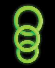 Load image into Gallery viewer, Shots Ouch 3 Pc Cock Ring Set - Glow In The Dark
