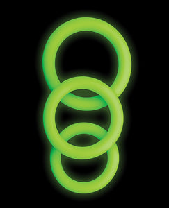 Glow In The Dark Cock Ring Trio - Ouch 3-teiliges Set