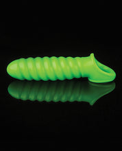 Load image into Gallery viewer, Shots Ouch Swirl Stretchy Penis Sleeve - Glow In The Dark
