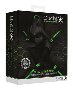 Kit de Restrição de Cama que Brilha no Escuro Ouch Diversão em Bondage