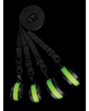 Load image into Gallery viewer, Glow-in-the-Dark Bed Restraint Kit Ouch Bondage Fun
