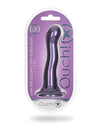 Kurvet G-punkts dildo i metallisk lilla - 7" Shots Ouch