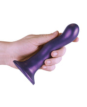 Carregue a imagem no visualizador da Galeria, Curvy G-spot Dildo in Metallic Purple - 7&quot; Shots Ouch
