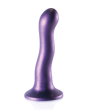 Carregue a imagem no visualizador da Galeria, Curvy G-spot Dildo in Metallic Purple - 7&quot; Shots Ouch
