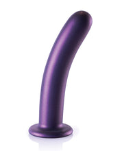 Carica l&#39;immagine nel visualizzatore Galleria, Dildo G-Spot Liscio Metallico Viola da 7&quot; di Shots Ouch
