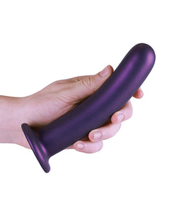 7" Metallinen Purppura Sileä G-Piste Dildo Shots Ouchilta