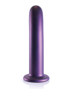 Dildo G-Spot Liso Metálico Roxo de 7" da Shots Ouch