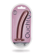 Carica l&#39;immagine nel visualizzatore Galleria, Dildo G-Spot Liscio Metallico Viola da 7&quot; di Shots Ouch
