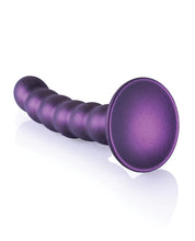 Load image into Gallery viewer, Metallic Purple 5&quot; Beaded G-Spot Dildo
