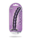 Dildo G-spot cu mărgele de 8" de culoare purpurie metalică de la Shots Ouch