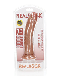 Dildo Curvo de Carne Realrock 7" - Design Ultra Realista