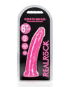 Neon Niebieski 10" Cienki Dildo z Funkcją Świecenia w Ciemności