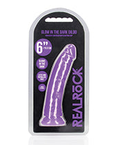 Afbeelding laden in Galerijviewer, Neonblauwe 10&quot; Slim Dildo met Glow-in-the-Dark functie
