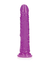 Load image into Gallery viewer, Neon Blue 10&quot; Slim Dildo with Glow-in-the-Dark Feature
