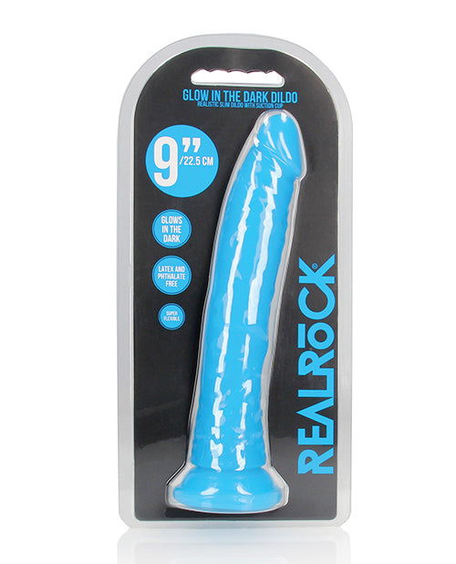 Dildo Slim Neon Albastru de 10