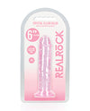 Crystal Clear 6" Rakt Dildo med Sugkopp - Lila